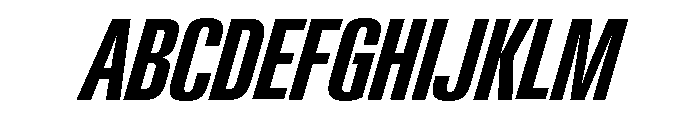 Neue Gstaad Variable Compressed Semibold Italic Font UPPERCASE