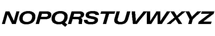 Neue Gstaad Variable Expanded Bold Italic Font UPPERCASE