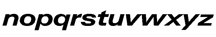 Neue Gstaad Variable Expanded Bold Italic Font LOWERCASE