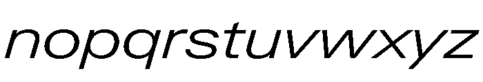 Neue Gstaad Variable Expanded Light Italic Font LOWERCASE
