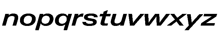 Neue Gstaad Variable Expanded Semibold Italic Font LOWERCASE