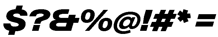Neue Gstaad Variable Wide Black Italic Font OTHER CHARS