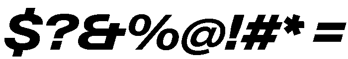 Neue Gstaad Variable Wide Extrabold Italic Font OTHER CHARS