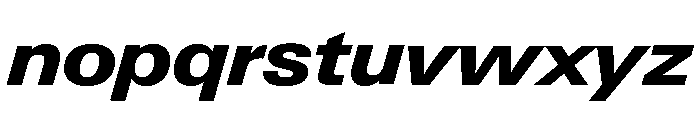 Neue Gstaad Variable Wide Extrabold Italic Font LOWERCASE