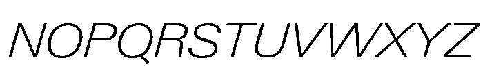 Neue Gstaad Variable Wide Extralight Italic Font UPPERCASE