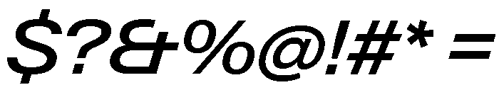 Neue Gstaad Variable Wide Medium Italic Font OTHER CHARS