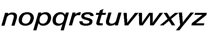 Neue Gstaad Variable Wide Medium Italic Font LOWERCASE
