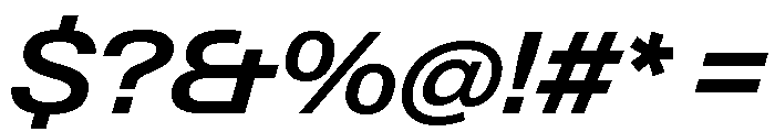 Neue Gstaad Variable Wide Semibold Italic Font OTHER CHARS
