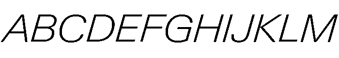 Neue Gstaad Wide Variable Wide Extralight Italic Font UPPERCASE