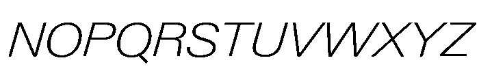 Neue Gstaad Wide Variable Wide Extralight Italic Font UPPERCASE
