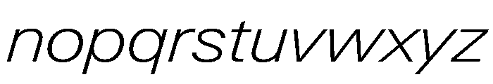 Neue Gstaad Wide Variable Wide Extralight Italic Font LOWERCASE
