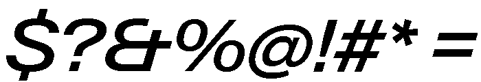 Neue Gstaad Wide Variable Wide Medium Italic Font OTHER CHARS