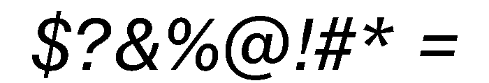 Neue Haas Grotesk Agate Regular Italic Font OTHER CHARS