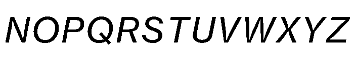 Neue Haas Grotesk Agate Regular Italic Font UPPERCASE