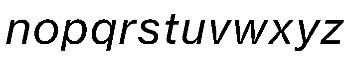 Neue Haas Grotesk Agate Regular Italic Font LOWERCASE