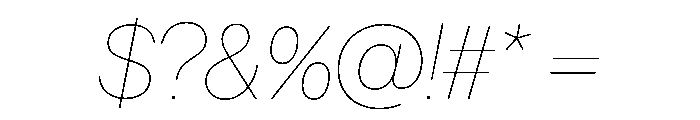 Neue Haas Grotesk Display (Round Dots) 16 XXThin Italic Font OTHER CHARS