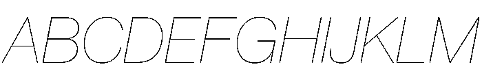 Neue Haas Grotesk Display (Round Dots) 16 XXThin Italic Font UPPERCASE