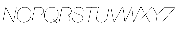 Neue Haas Grotesk Display (Round Dots) 16 XXThin Italic Font UPPERCASE