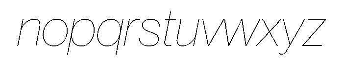 Neue Haas Grotesk Display (Round Dots) 16 XXThin Italic Font LOWERCASE