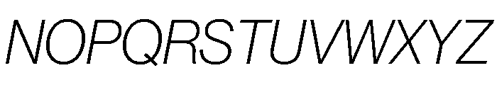 Neue Haas Grotesk Display (Round Dots) 36 Thin Italic Font UPPERCASE