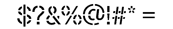 Neue Haas Grotesk Stencil 55 Roman Font OTHER CHARS