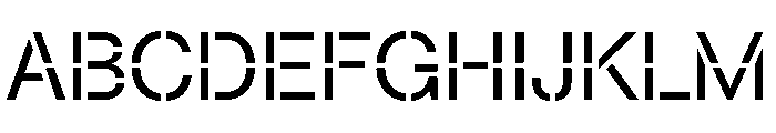 Neue Haas Grotesk Stencil 55 Roman Font UPPERCASE