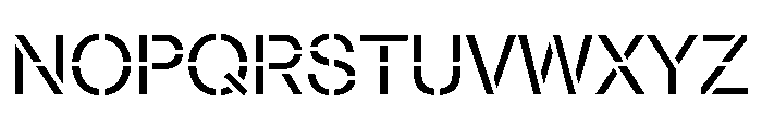 Neue Haas Grotesk Stencil 55 Roman Font UPPERCASE