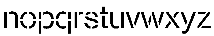 Neue Haas Grotesk Stencil 55 Roman Font LOWERCASE