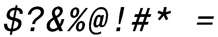 Neue Haas Grotesk Text Mono 56 Roman Oblique Font OTHER CHARS