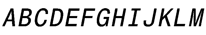 Neue Haas Grotesk Text Mono 56 Roman Oblique Font UPPERCASE