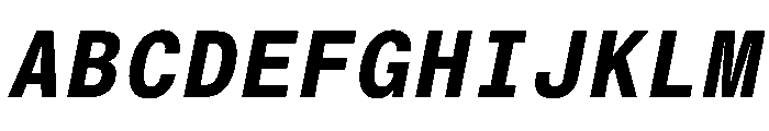 Neue Haas Grotesk Text Mono 76 Bold Oblique Font UPPERCASE