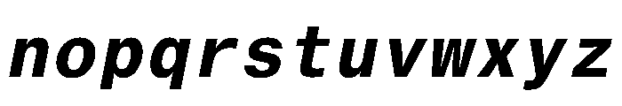 Neue Haas Grotesk Text Mono 76 Bold Oblique Font LOWERCASE