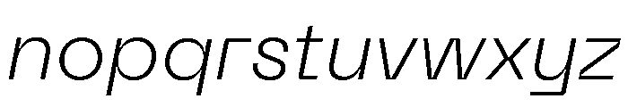 Neue Machina Inktrap Ultralight Italic Font LOWERCASE