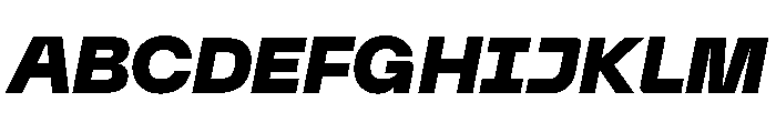 Neue Machina Plain Black Italic Font UPPERCASE