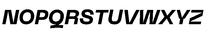 Neue Machina Plain Bold Italic Font UPPERCASE