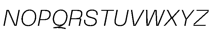 Neue Machina Plain Ultralight Italic Font UPPERCASE