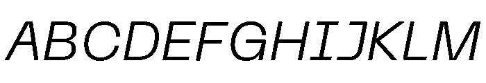 Neue Machina Plain Variable Regular 12 Font UPPERCASE
