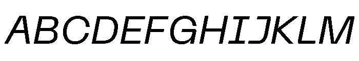 Neue Machina Plain Variable Regular 13 Font UPPERCASE
