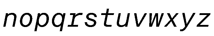 Neue Montreal Mono Variable Regular 8 Font LOWERCASE