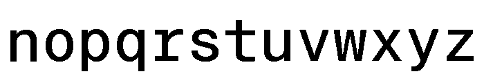 Neue Montreal Mono Variable Regular 9 Font LOWERCASE