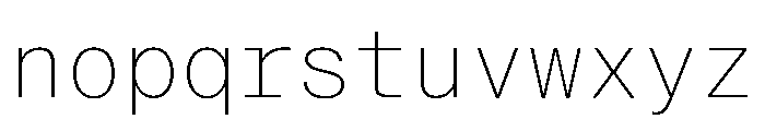 Neue Montreal Mono Variable Regular Font LOWERCASE