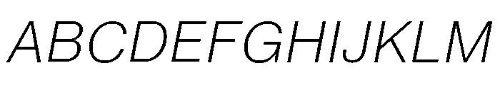 Neue Montreal Text Variable Light Italic Font UPPERCASE