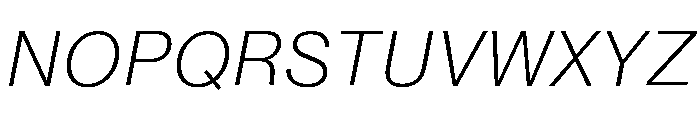 Neue Montreal Text Variable Light Italic Font UPPERCASE