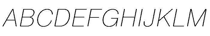 Neue Montreal Text Variable Thin Italic Font UPPERCASE