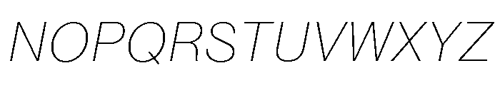 Neue Montreal Text Variable Thin Italic Font UPPERCASE