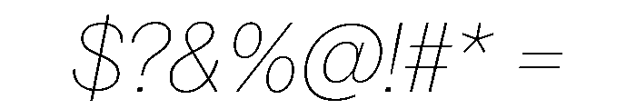 Neue Montreal Variable Extralight Italic Font OTHER CHARS