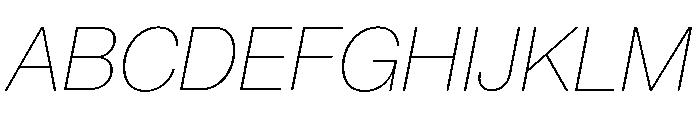 Neue Montreal Variable Extralight Italic Font UPPERCASE