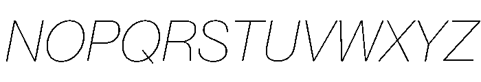 Neue Montreal Variable Extralight Italic Font UPPERCASE