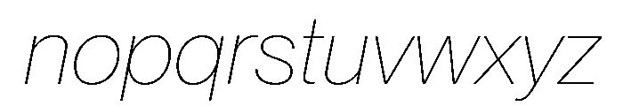 Neue Montreal Variable Extralight Italic Font LOWERCASE