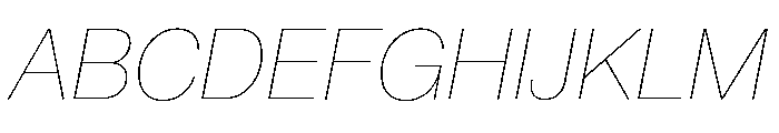 Neue Montreal Variable Hairline Italic Font UPPERCASE